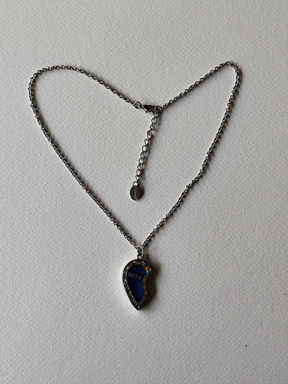 3/$20💗Blue Heart-Shaped BEST Pendant Necklace